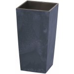 Prosperplast Květináč s vkladem URBI SQUARE BETON EFFECT 26,5 cm antracit – Sleviste.cz