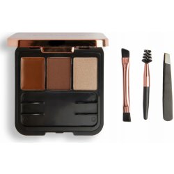 Makeup Revolution London Brow Sculpt Kit set a paletka na obočí Medium Brown 2,2 g