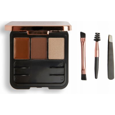 Makeup Revolution London Brow Sculpt Kit set a paletka na obočí Medium Brown 2,2 g – Hledejceny.cz