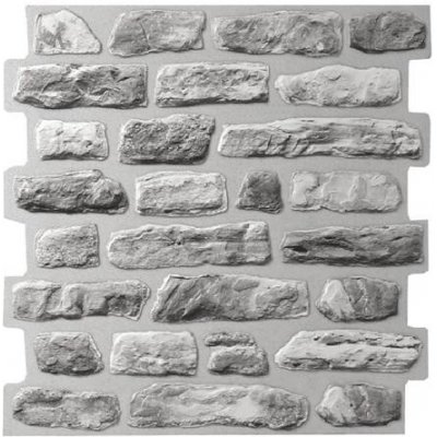 Impol Trade 3D PVC TP10028034 473 x 473 mm, ukládaný kámen šedý 1ks – Zboží Mobilmania