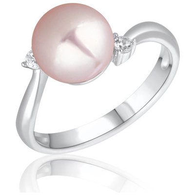 JVD Dámský stříbrný zásnubní prsten s perlou SVLR0442XH2P2 – Zboží Mobilmania