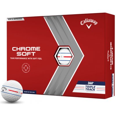 Callaway Chrome Soft 360 TripleTrack bílé 12 ks – Zboží Mobilmania