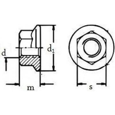 matice M10 ZINEK /8/ límec bez ozubení DIN 6923 – Sleviste.cz