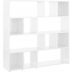 Greatstore Knihovna/dělicí stěna bílá s vysokým leskem 105x24x102 cm – Zboží Mobilmania