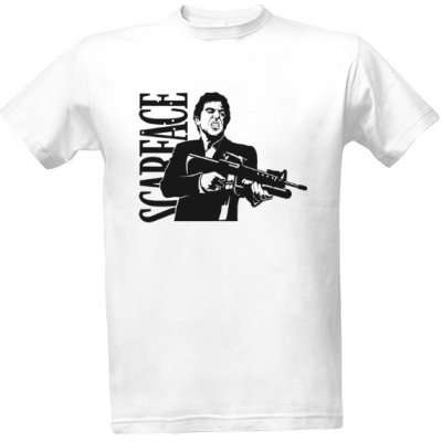 Tričko s potiskem Scarface Al Pacino pánské Bílá