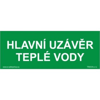 Hlavní uzávěr teplé vody Plast 210 x 80 mm tl. 0.5 mm - Kód: 04668