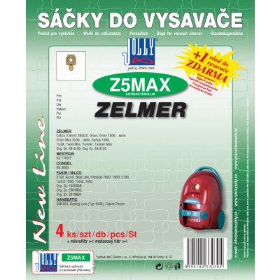 Jolly MAX Z 5 (4ks) do vysav. ZELMER Twister, Twist – Zbozi.Blesk.cz