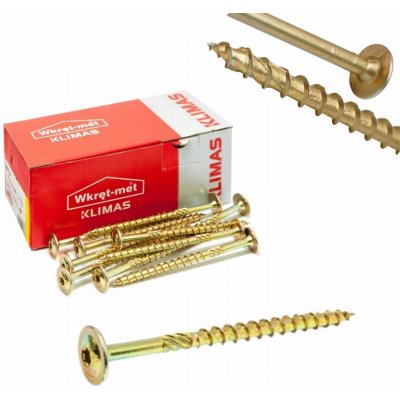 Tesařské vruty TORX 5x120 mm 150 ks talířové do dřeva Klimas WKCP – Hledejceny.cz