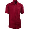 Pánská Košile Aramgad košile s knoflíčky v límečku vypasovaná vínově červená 40334