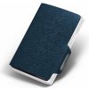 Pouzdro na doklady a karty Mondraghi Modrá vzorovaná kožená peněženka Elegance