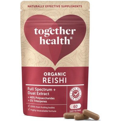 Together Health Reishi 800 mg organický extrakt z celé plodnice 60 kapslí – Hledejceny.cz