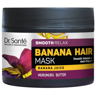 Maska pro uhlazení vlasů Dr. Santé Smooth Relax Banana Hair Mask - 300 ml – Hledejceny.cz