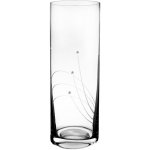 Bohemia Crystal Skleněná váza válec paprsky - 300 mm Swarovski, Preciosa – Zboží Dáma