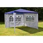 Garthen Zahradní párty stan modrý 3 x 3 m + 2 boční stěny – Zboží Mobilmania