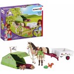 Schleich 42533 Sarah s koníkem a zvířátky kempují – Zboží Mobilmania