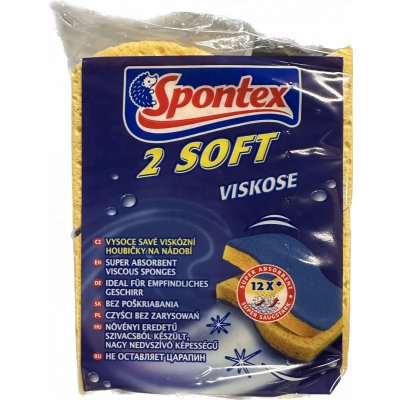 Spontex 2 Soft viskózní houbičky 2 ks