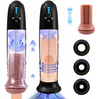 Paloqueth Powerfull Automatic Penis Pump with 3D Texture Sleeve Brown – Zboží Dáma