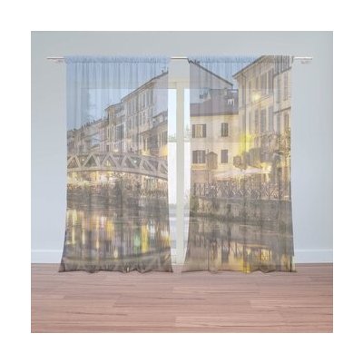 Sablio Záclony Město: 2ks 150x250cm – Hledejceny.cz
