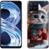 Pouzdro a kryt na mobilní telefon Realme mmCase Realme 8 4G Gelový kryt kotě ve svetru