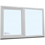 KNIPPING Plastové okno - 70 AD, 2400x1500 mm, FIX/OS, bílá – Sleviste.cz