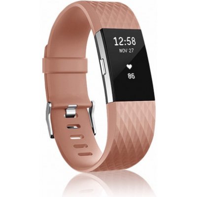 BStrap Silicone Diamond Large řemínek na Fitbit Charge 2, brown SFI002C03 – Zbozi.Blesk.cz