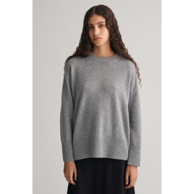 Gant svetr CASHMERE C NECK šedá – Zbozi.Blesk.cz