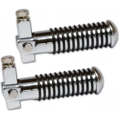 Univerzální chromované stupačky Sundance pro řidiče na motorku s gumovými kroužky – Sleviste.cz