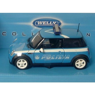 Welly Cooper Mini Polizia Auto 1:24 – Zboží Mobilmania