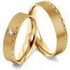 Prsteny Savicki Snubní prsteny žluté zlato ploché SAVOBR272