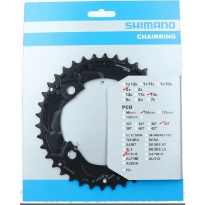 Shimano převodník SH Deore M617/627 AL 38z černý 2x10 – Zbozi.Blesk.cz