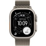 Apple Watch Ultra 3 (2025) 49mm Přírodní titan s přírodně titanovým milánským tahem M MEWY4QC/A – Zboží Živě
