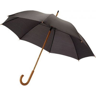Klasický deštník s dřevěnou rukojetí černá