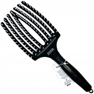 Olivia Garden Fingerbrush Ionic Large kartáč na vlasy černý FB1PC-L – Zboží Dáma