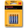 Baterie primární Kodak MAX AAA 4ks 30952812