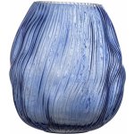 Bloomingville Váza Leyla Blue Glass, modrá barva, sklo – Hledejceny.cz