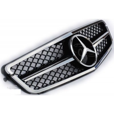 PROTEC Přední maska Mercedes W204 C63 2007-2014 černá chromová | Zboží Auto