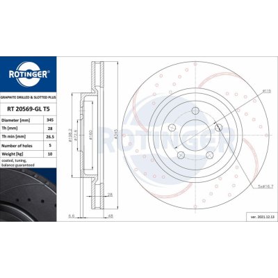 Brzdový kotouč ROTINGER RT 20569-GL T5 – Zbozi.Blesk.cz