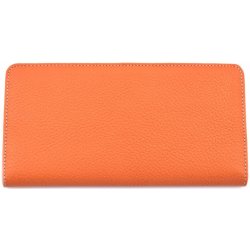 Dámská/pánská kožená dokladovka k uložení kreditních karet a dokladů oranžová