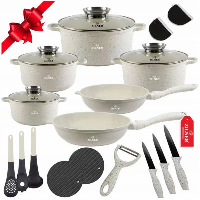 Zilner Sada hrnců PREMIUM BÉŽOVÁ keramická 21 ks – Sleviste.cz