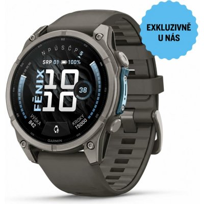 Garmin Fénix 9 - 47 mm, AMOLED, Sapphire, Titanium / Pebble Gray 010-04762-01 – Zboží Živě