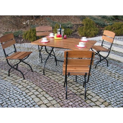 Rojaplast Zahradní nábytek sestava WEEKEND 4+1 skládací – Hledejceny.cz