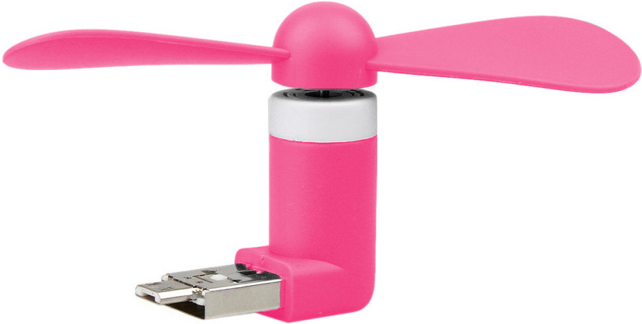 Micro USB větráček růžový