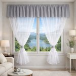 Voálový set s kanýrem Rongo šedá 2x 200x150 cm + kanýr 40x300 cm – Hledejceny.cz