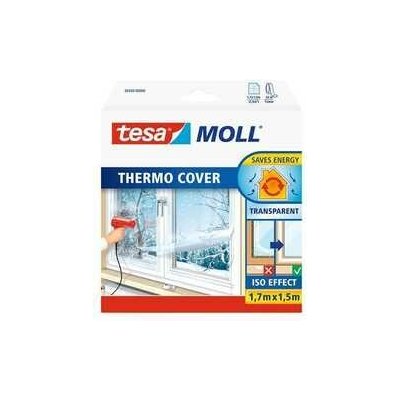 tesamoll® Termoizolační fólie na okna Barva: průhledná, Rozměr: 1,7 m : 1,5 m, Doplňující informace: 1 fólie, 1 role pásky – Zboží Mobilmania
