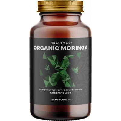 BrainMax Organic Moringa, 500 mg 100 rostlinných kapslí – Hledejceny.cz