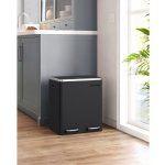 Goleto Kuchyňský odpadkový koš 2 x 15 l černý – Zbozi.Blesk.cz