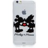 Pouzdro a kryt na mobilní telefon Apple Pouzdro AppleMix DISNEY Apple iPhone 6 / 6S - zamilovaní Mickey a Minnie - gumové - průhledné