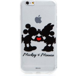 Pouzdro AppleMix DISNEY Apple iPhone 6 / 6S - zamilovaní Mickey a Minnie - gumové - průhledné