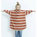 Vivi Mari dětský kabát do deště Bolt stripes Cinnamon/latte – Sleviste.cz