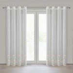 Hotová záclona TASHA bílá / béžová - na průchodkách – Zboží Mobilmania